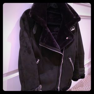 Faux Shearling Moto Jacket